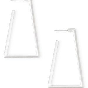 Kendra Scott Easton Hoop Earrings In Silver